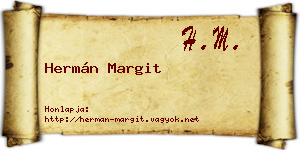 Hermán Margit névjegykártya